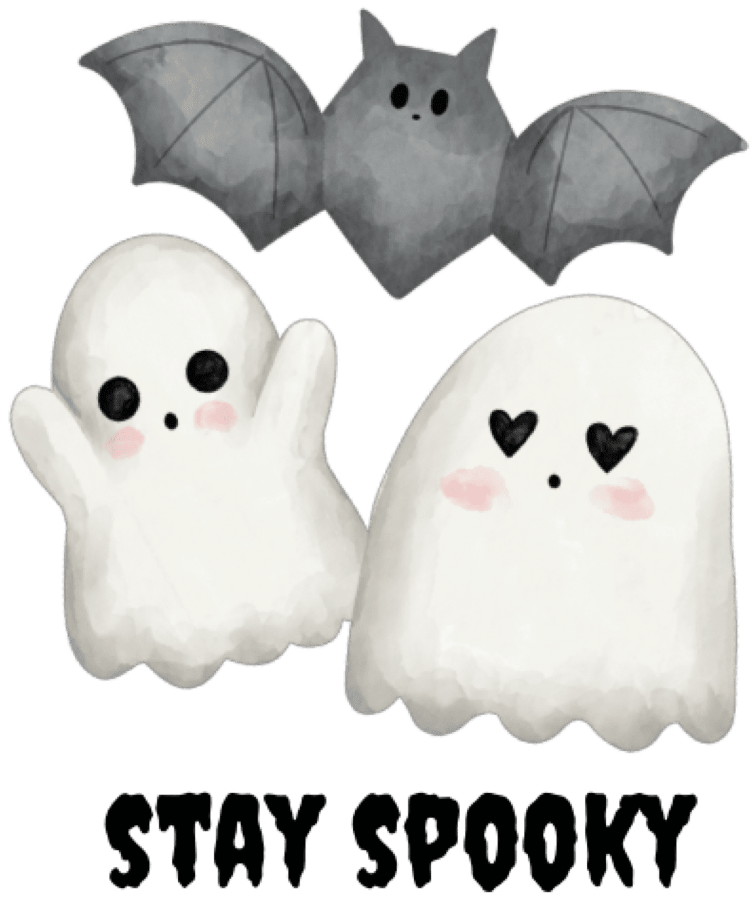 Cute ghost stay spooky clipart vector