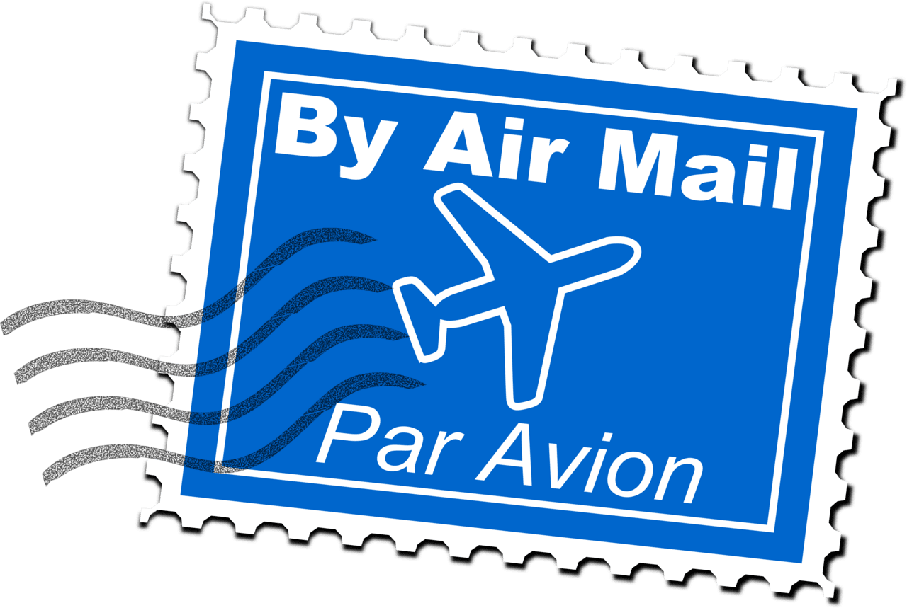 Air mail postage stamp clipart picture