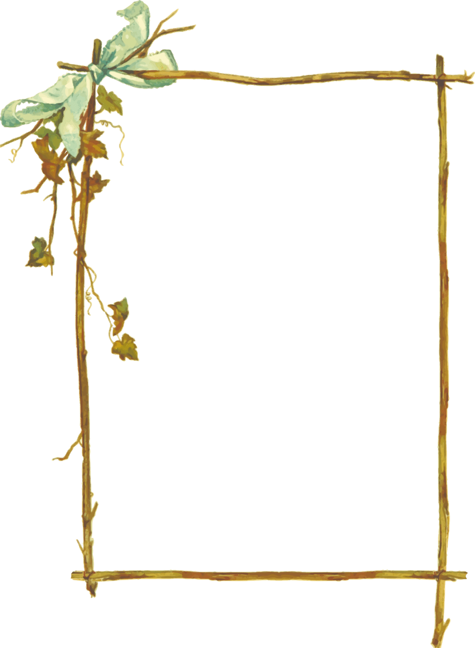 Vine stick frame clipart image