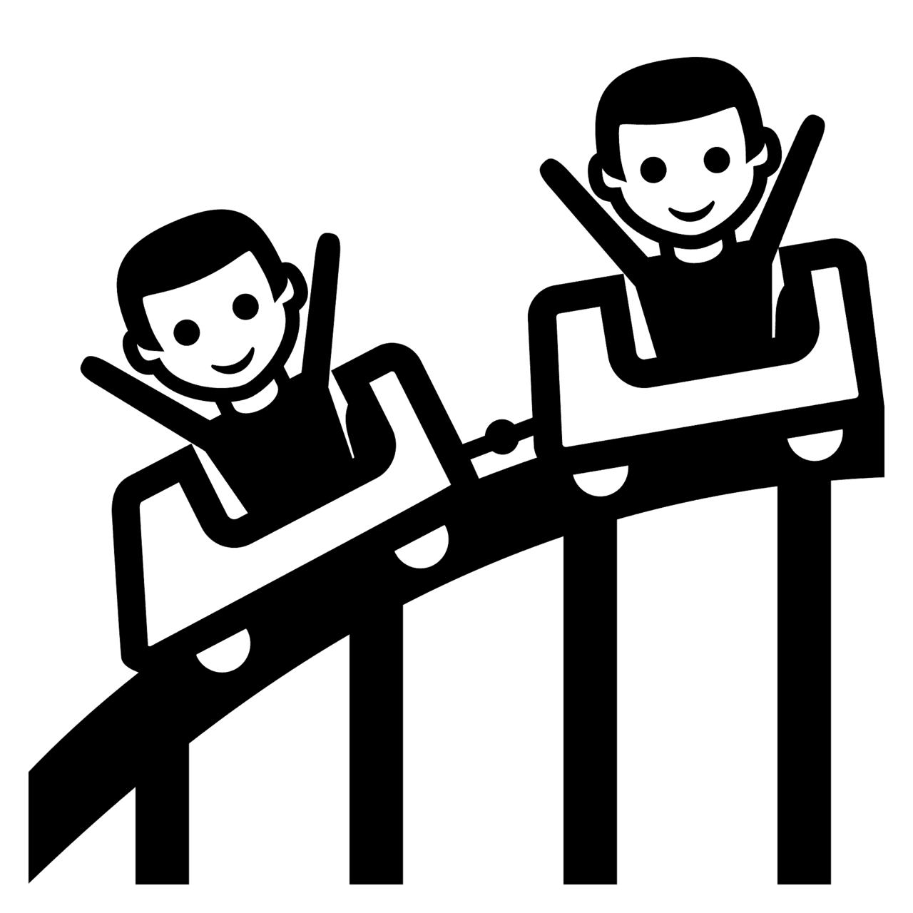 Roller coaster vector emoji clipart 5