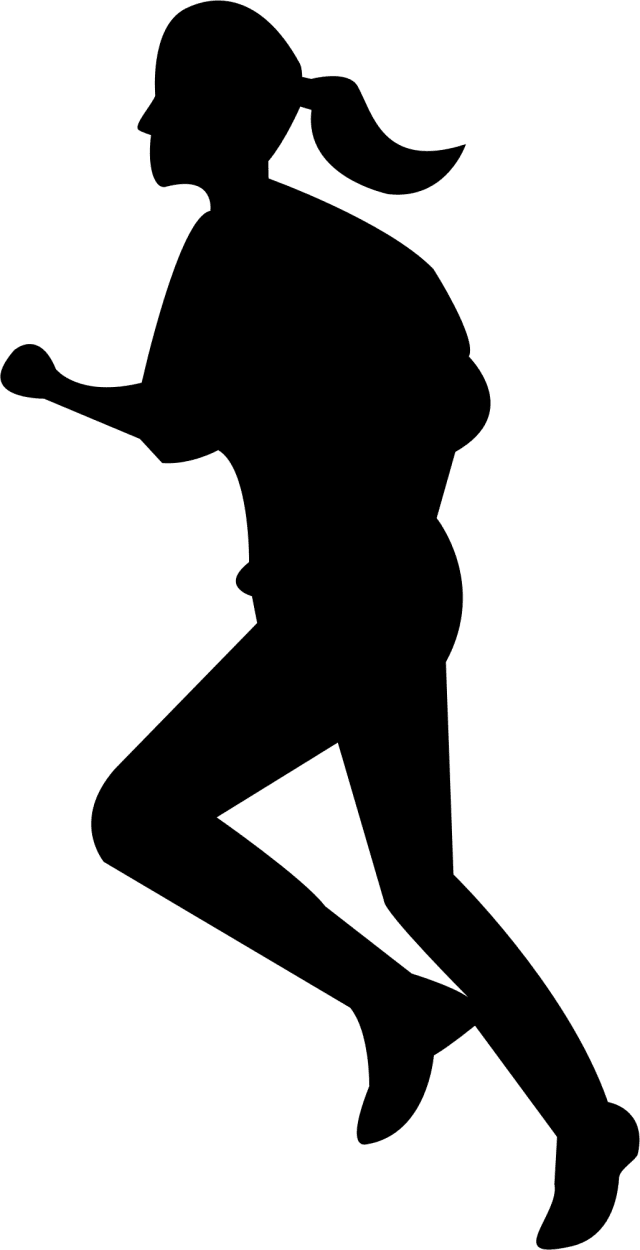 Runner girls silhouette person running clipart rise run ssb photo
