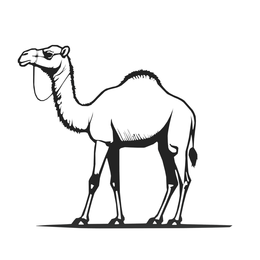 Stl wall art camel obj mf dxf and dwg design to print cults clipart clip art