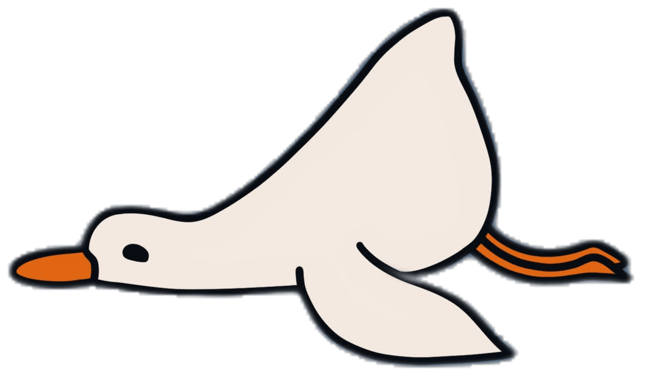 Goose feeling unproducktive clipart vector