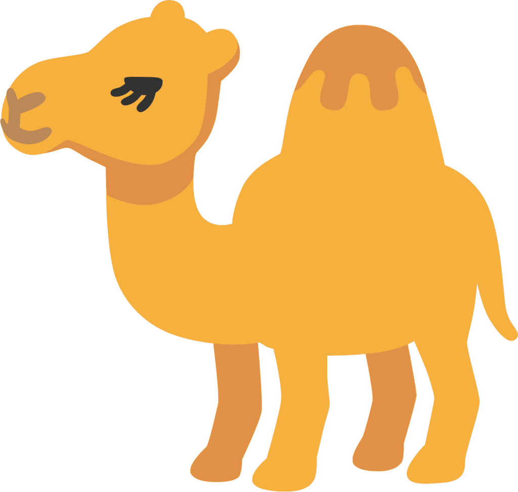 Camel emoji for clipart logo