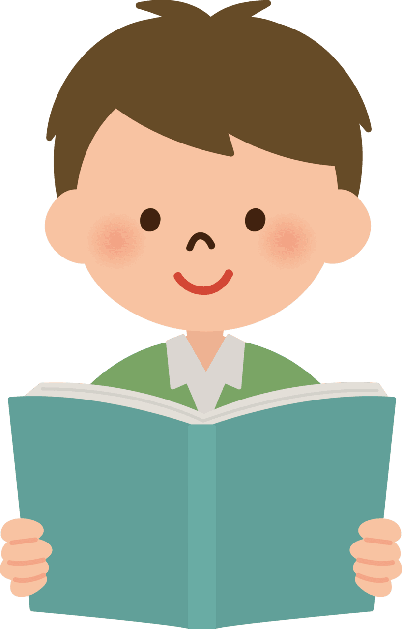 Boy is read ing book vector clipart images