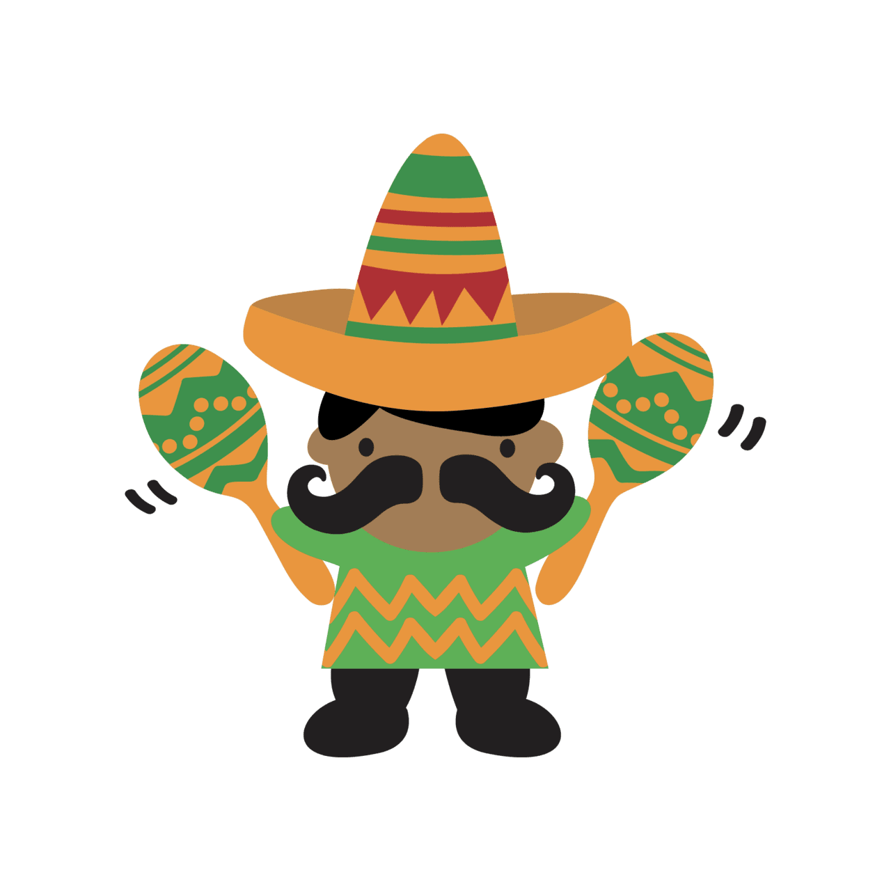 Sombrero pin page clipart background 3