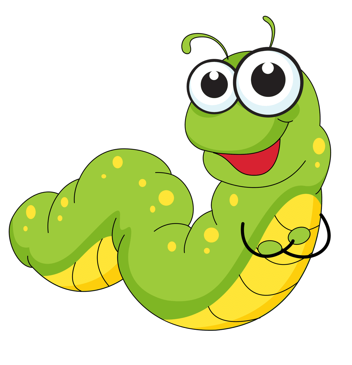 Worm caterpillar inc clipart cute insects vector