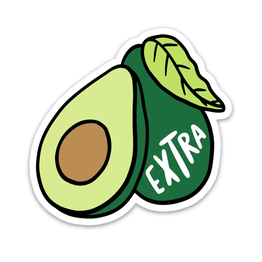 Avocado extra sticker clipart photo