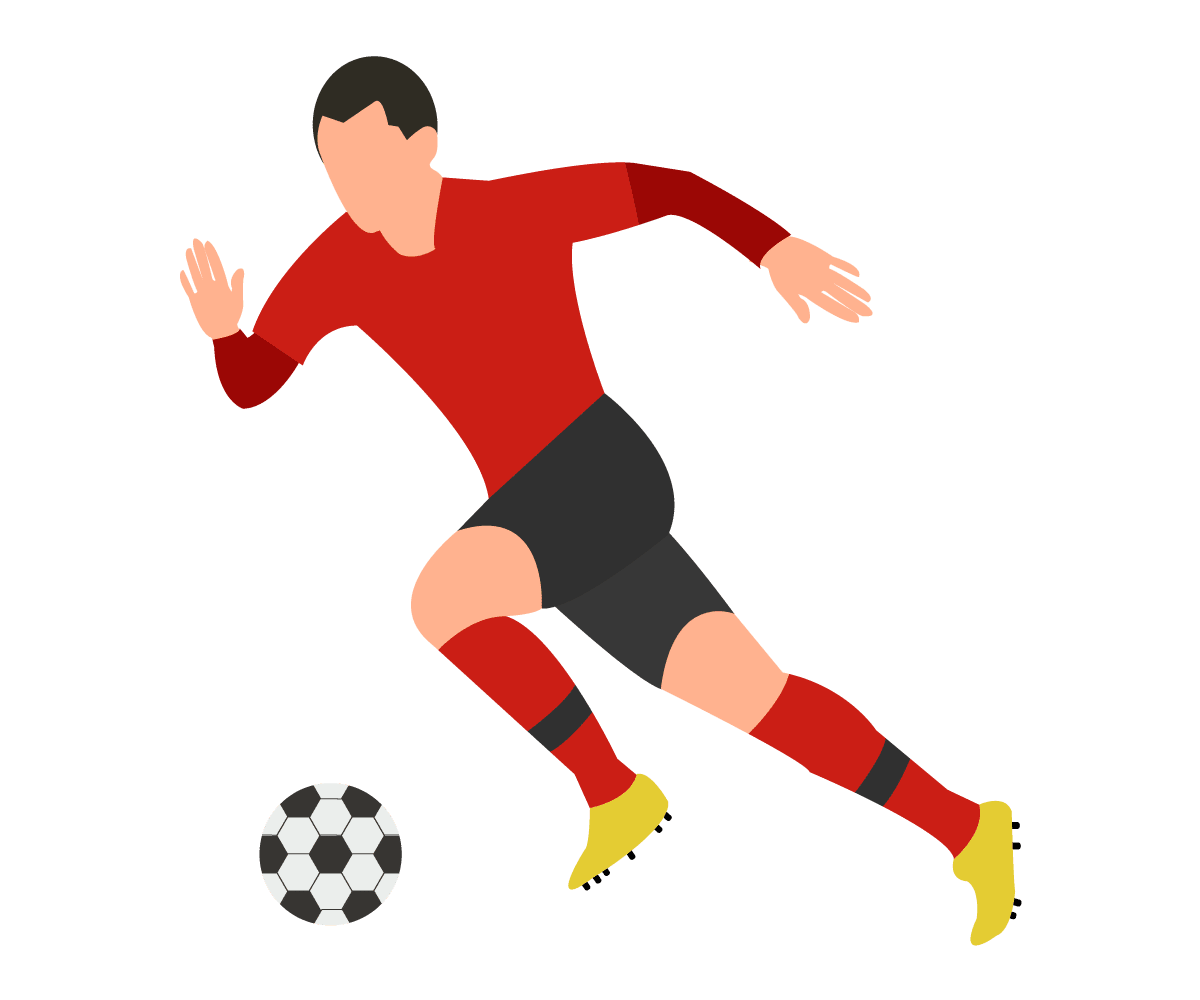 Football player ai clipart logo