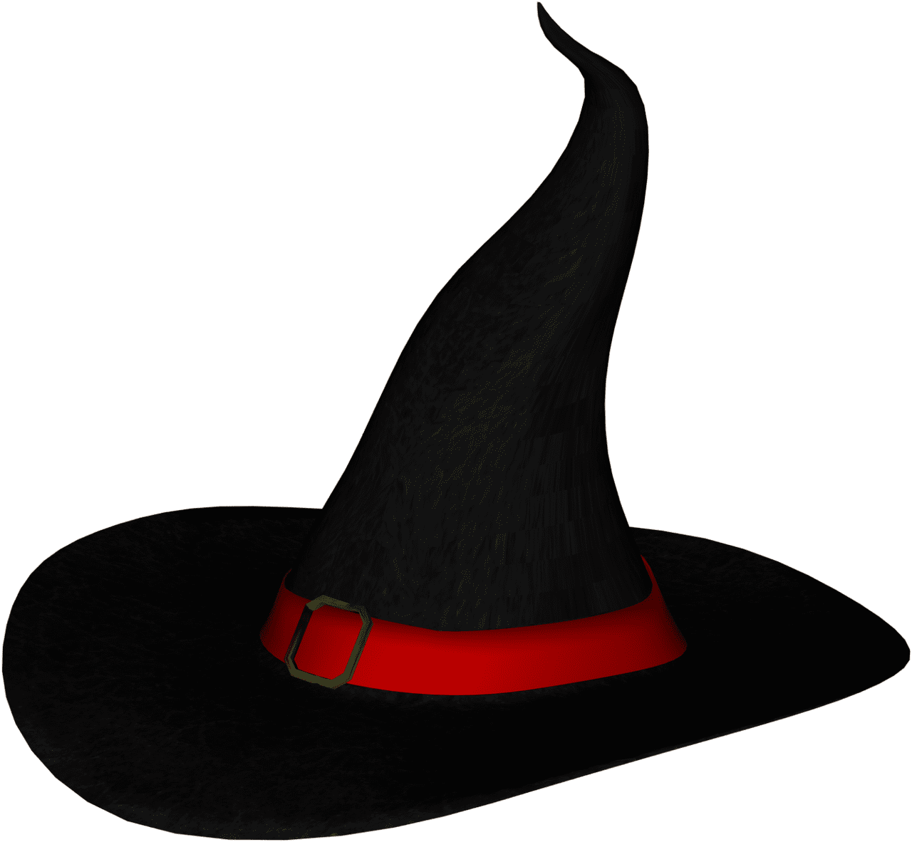 Black and red witch hat clipart vector