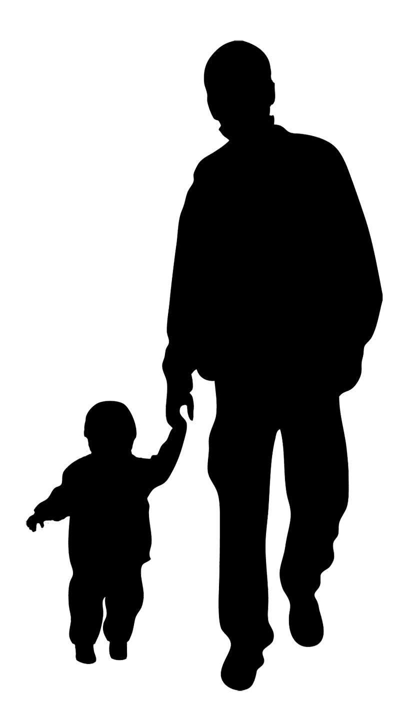 Dad silhouettes of people silhouette clip clipart vector