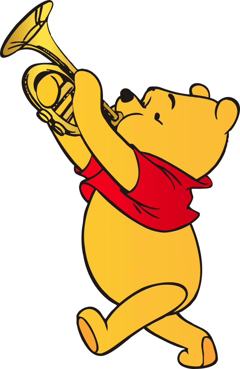 Graduation clipart pooh winnie trumpet image