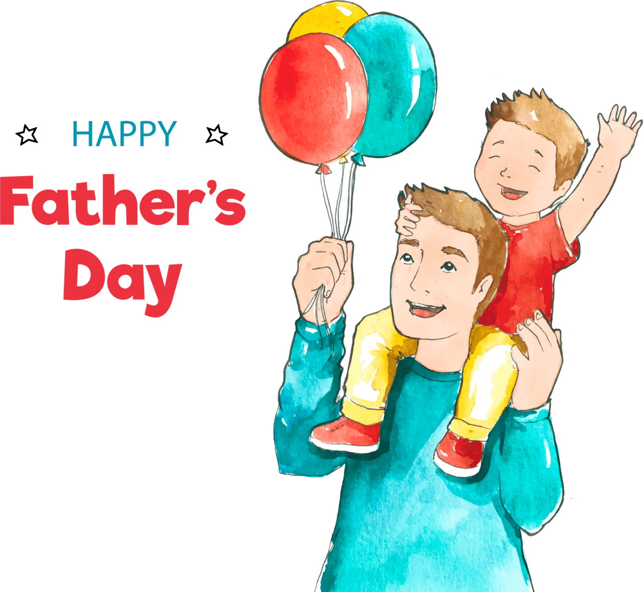 Happy fathers day father clipart logo