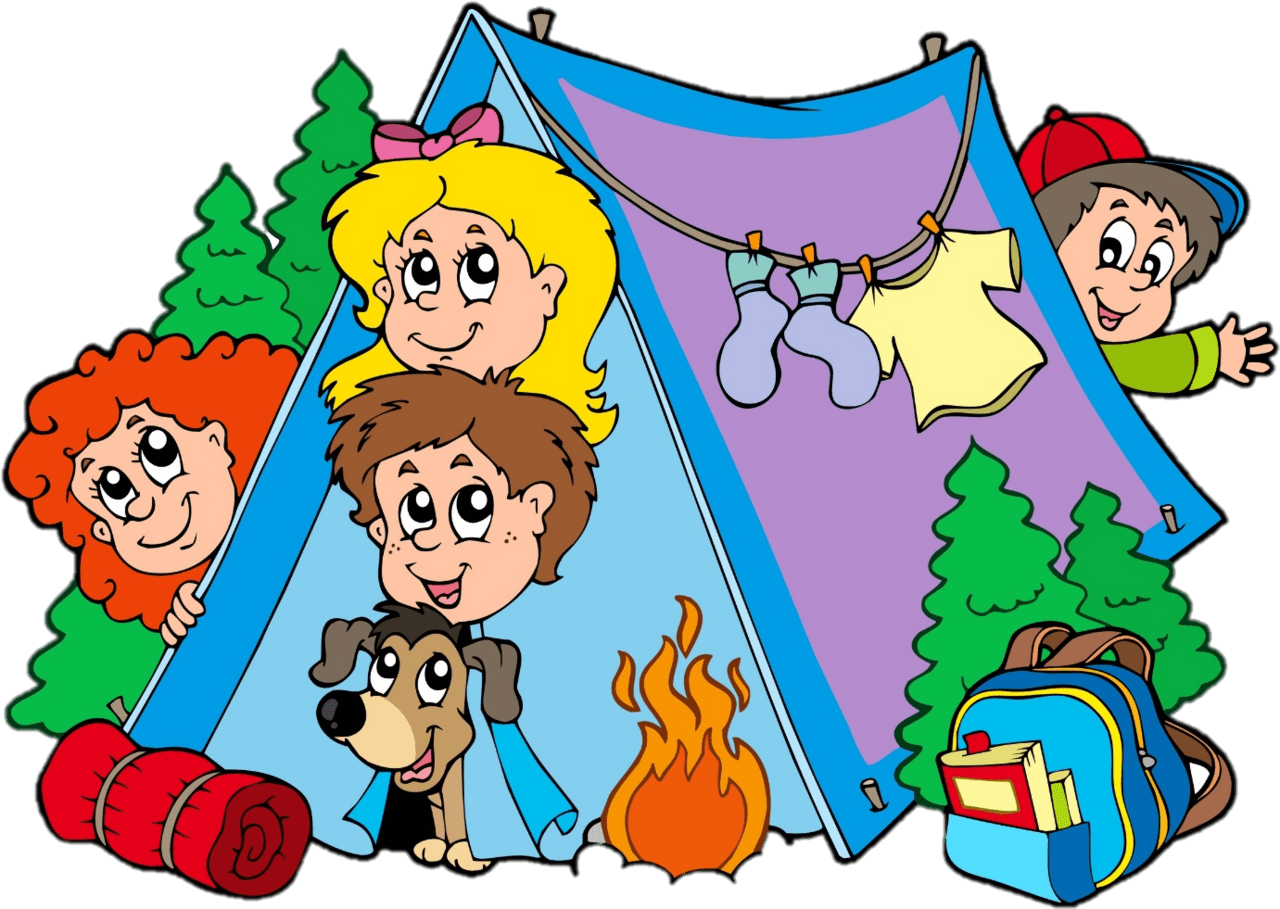 Camp ing site tent family clipart kids picture