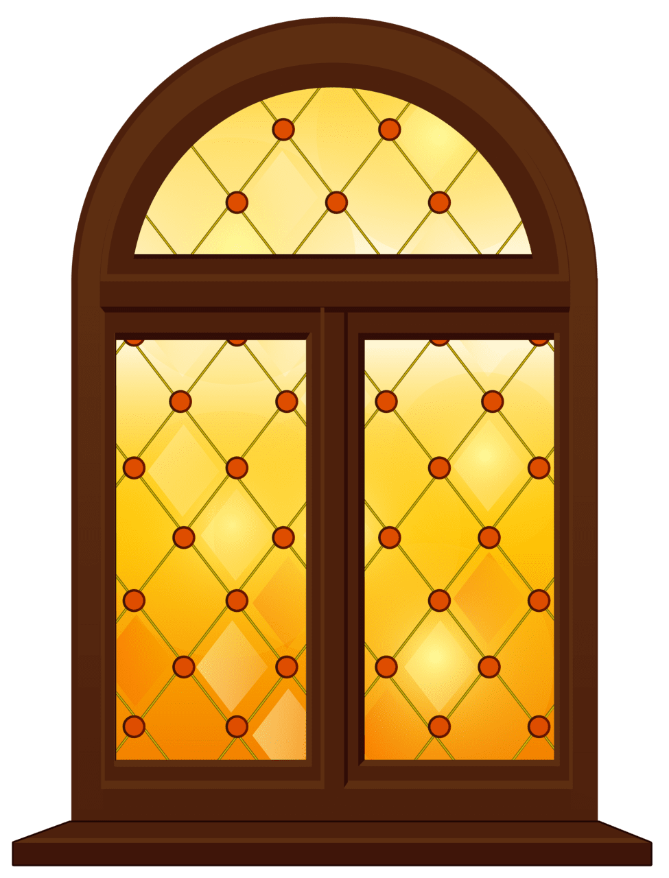 Curtain and window clipart vector isolated