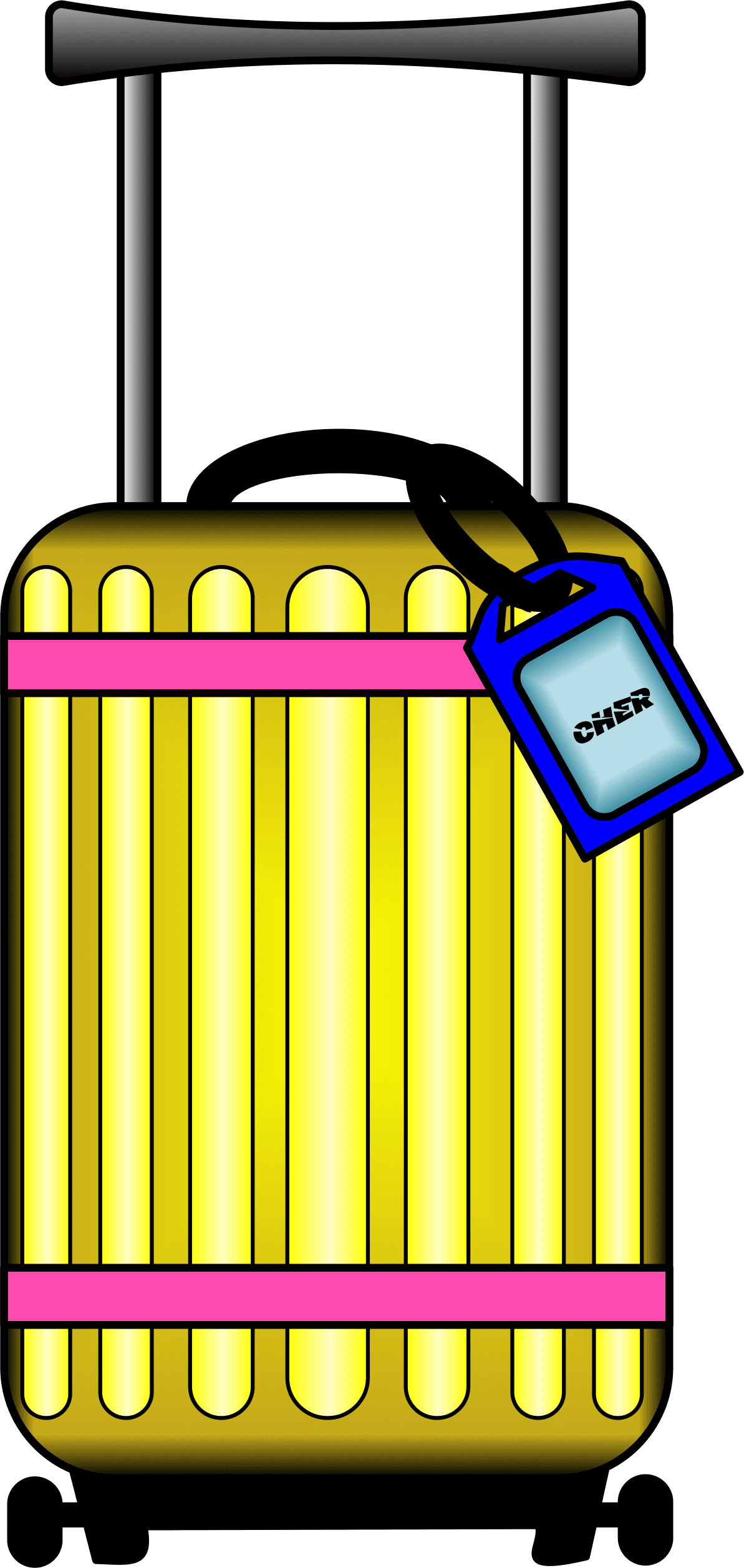 Suitcase pin page clipart free