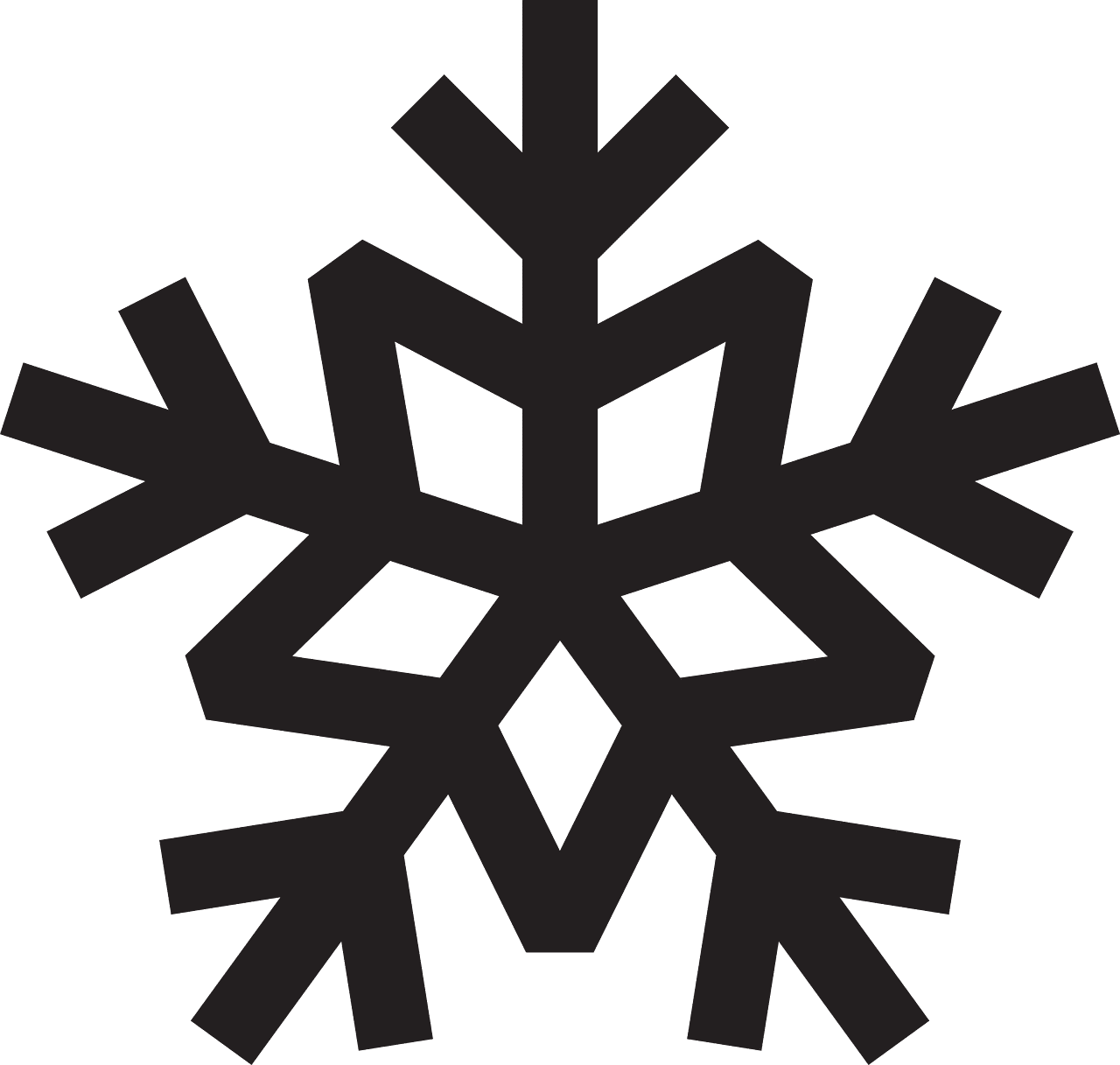 Snowfall photo of snowflake crystal snow winter christmas from clipart