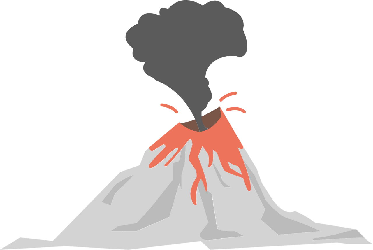 Volcano vector clipart images