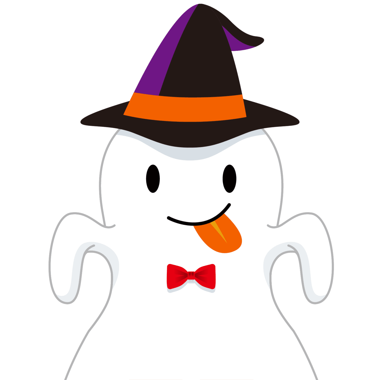 Cute ghost halloween ok clipart vector