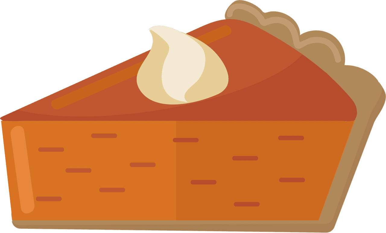 Pumpkin pie vector clipart images 2