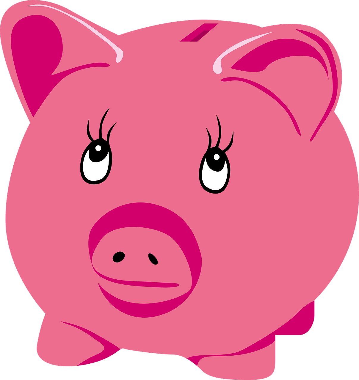 Piggy bank money pig vector graphic clipart