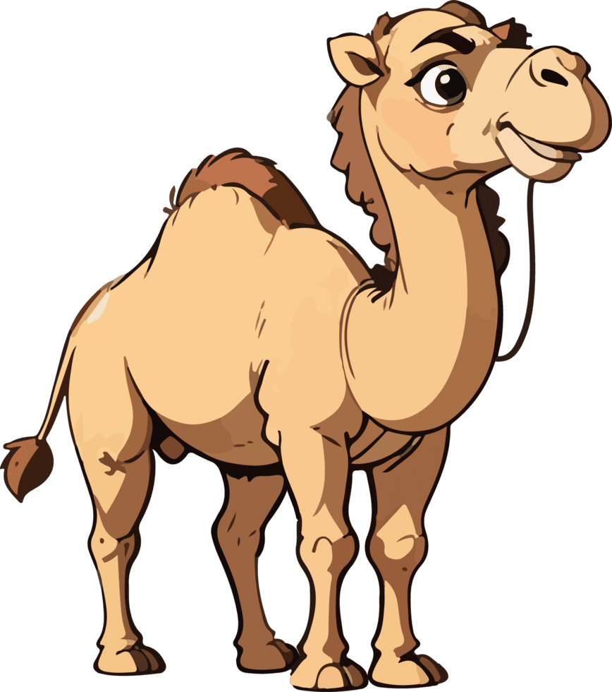 Camel flat cartoon image clipart