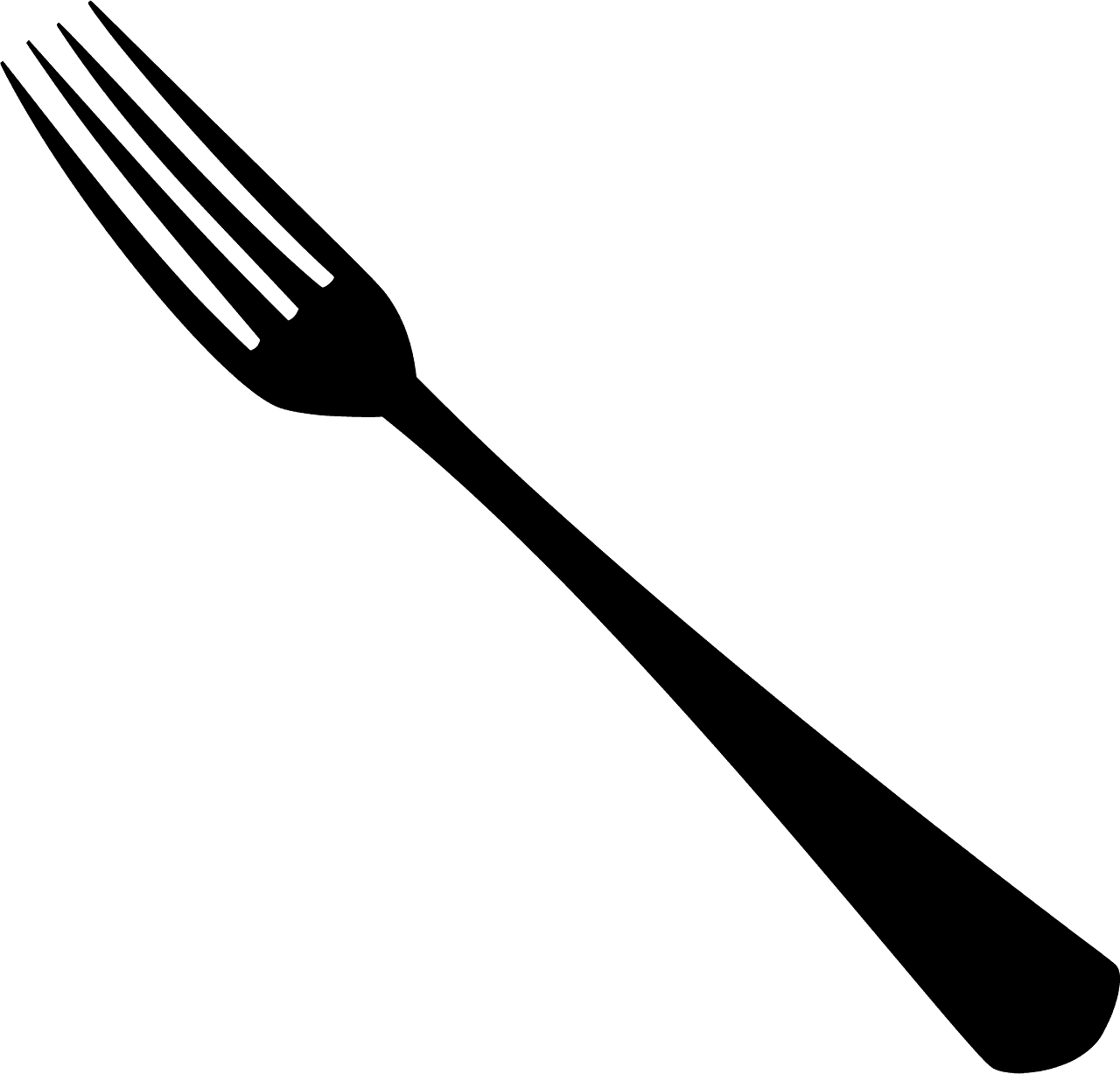 Fork vector silhouettes clipart