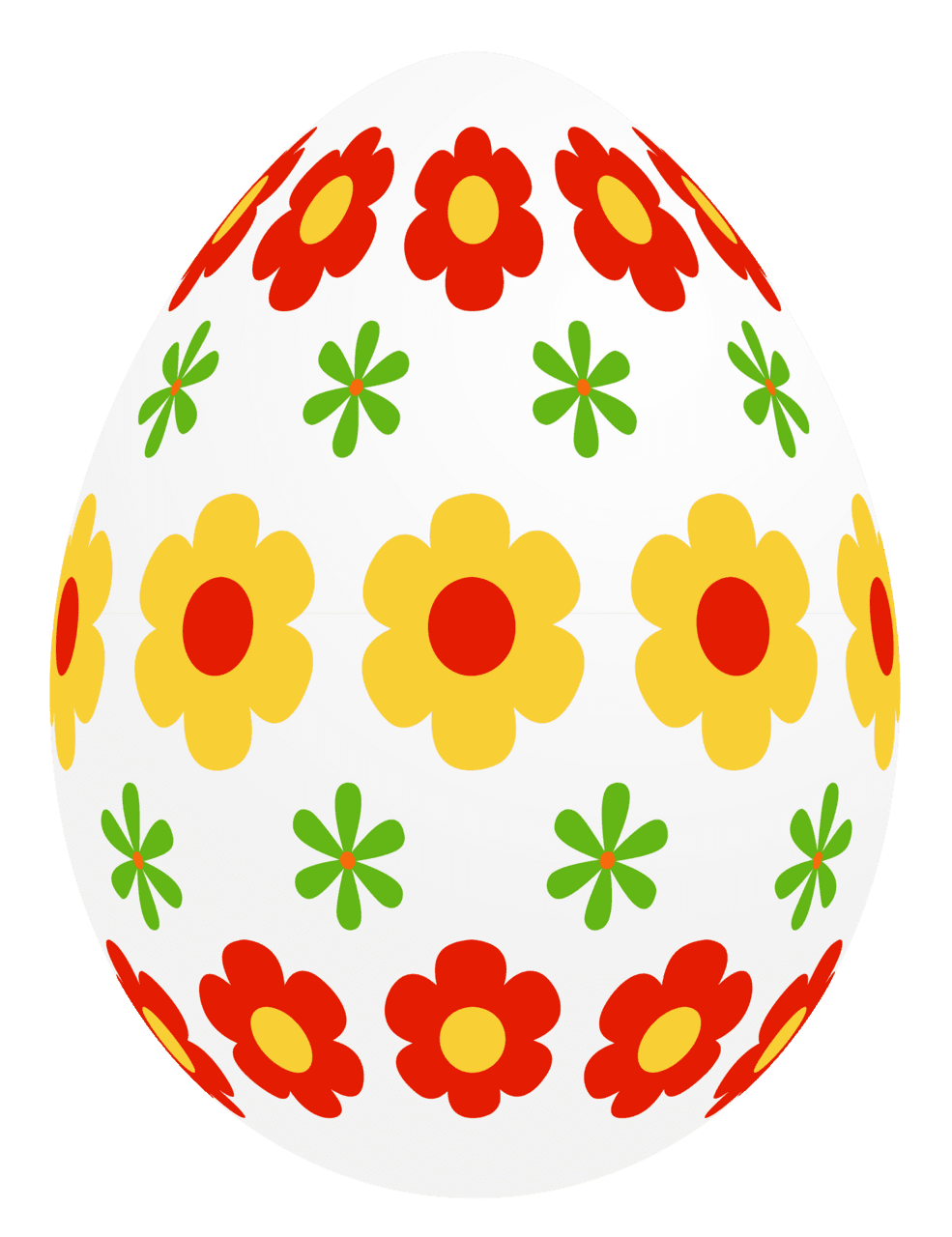 For egg easter with flowers picture clipart