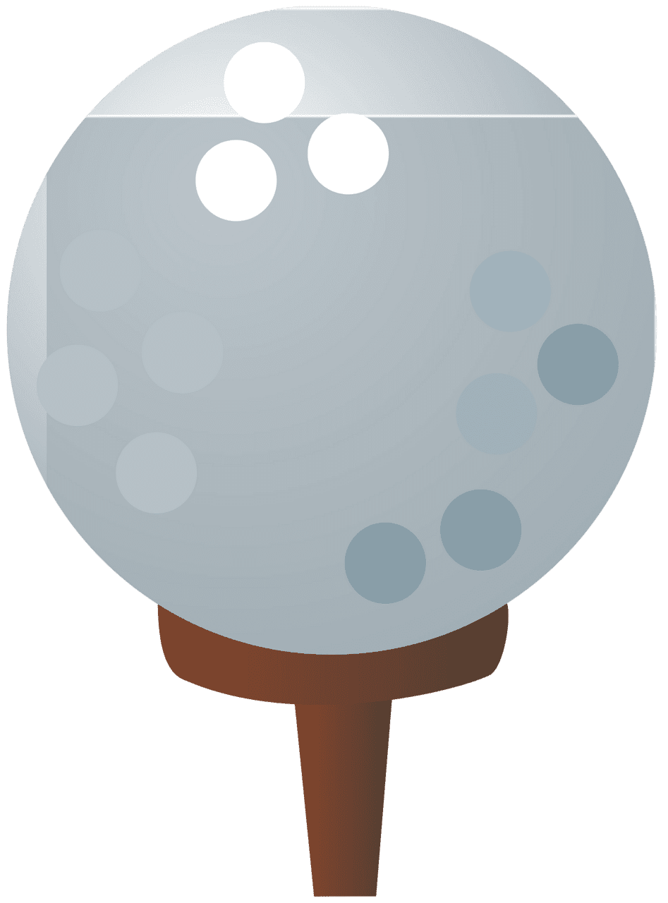 Golf ball vector clipart images 3