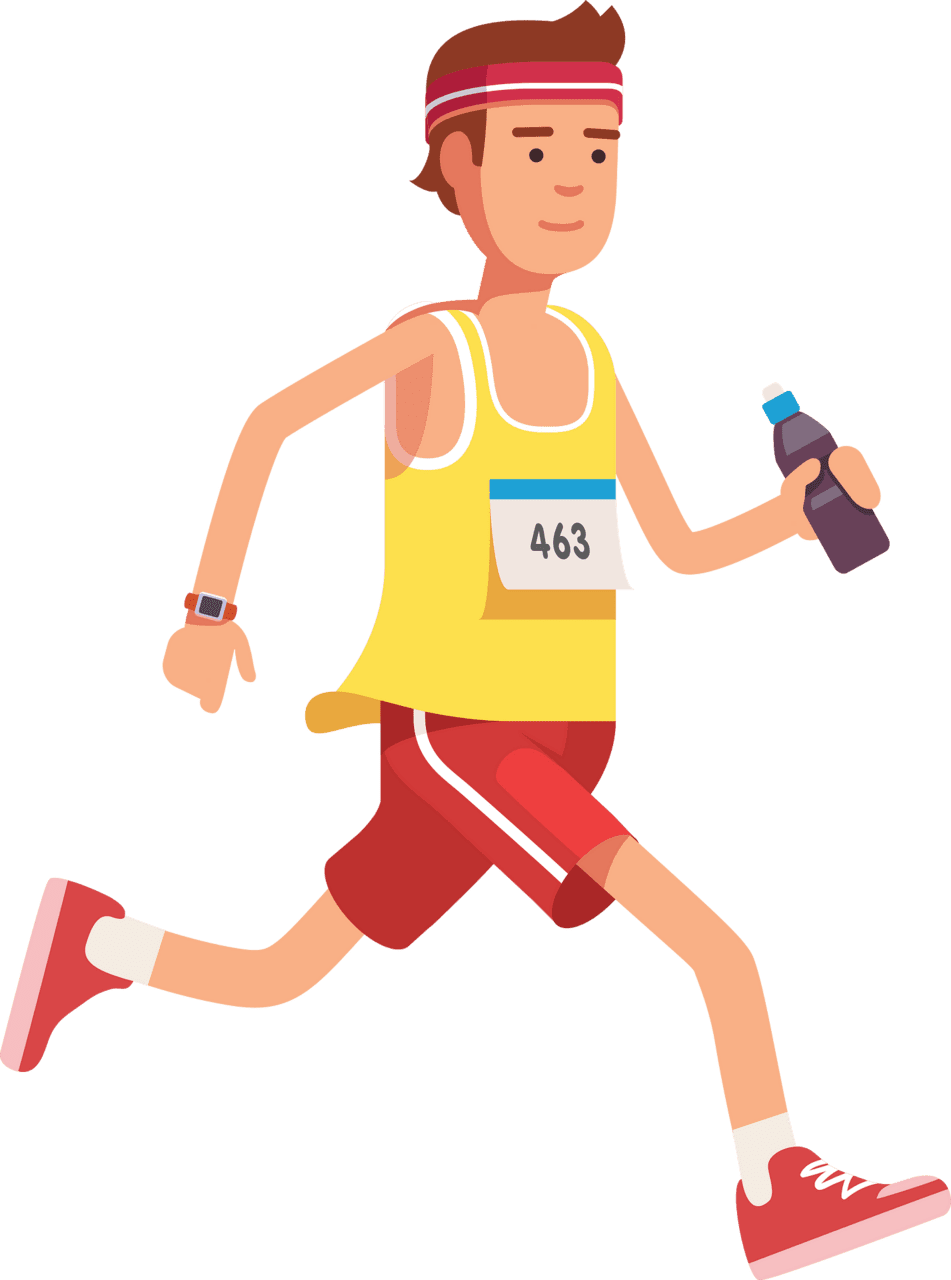 Marathon runner vector clipart images