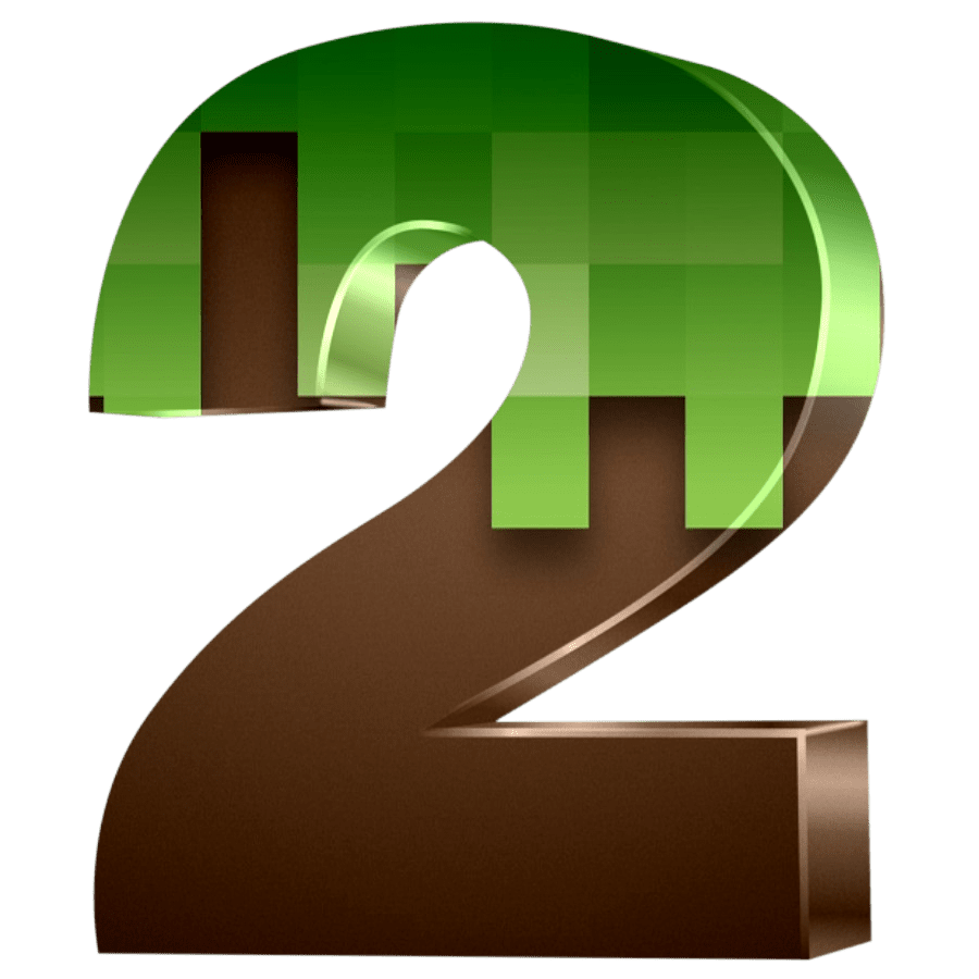 Minecraft ecraft number clipart vector