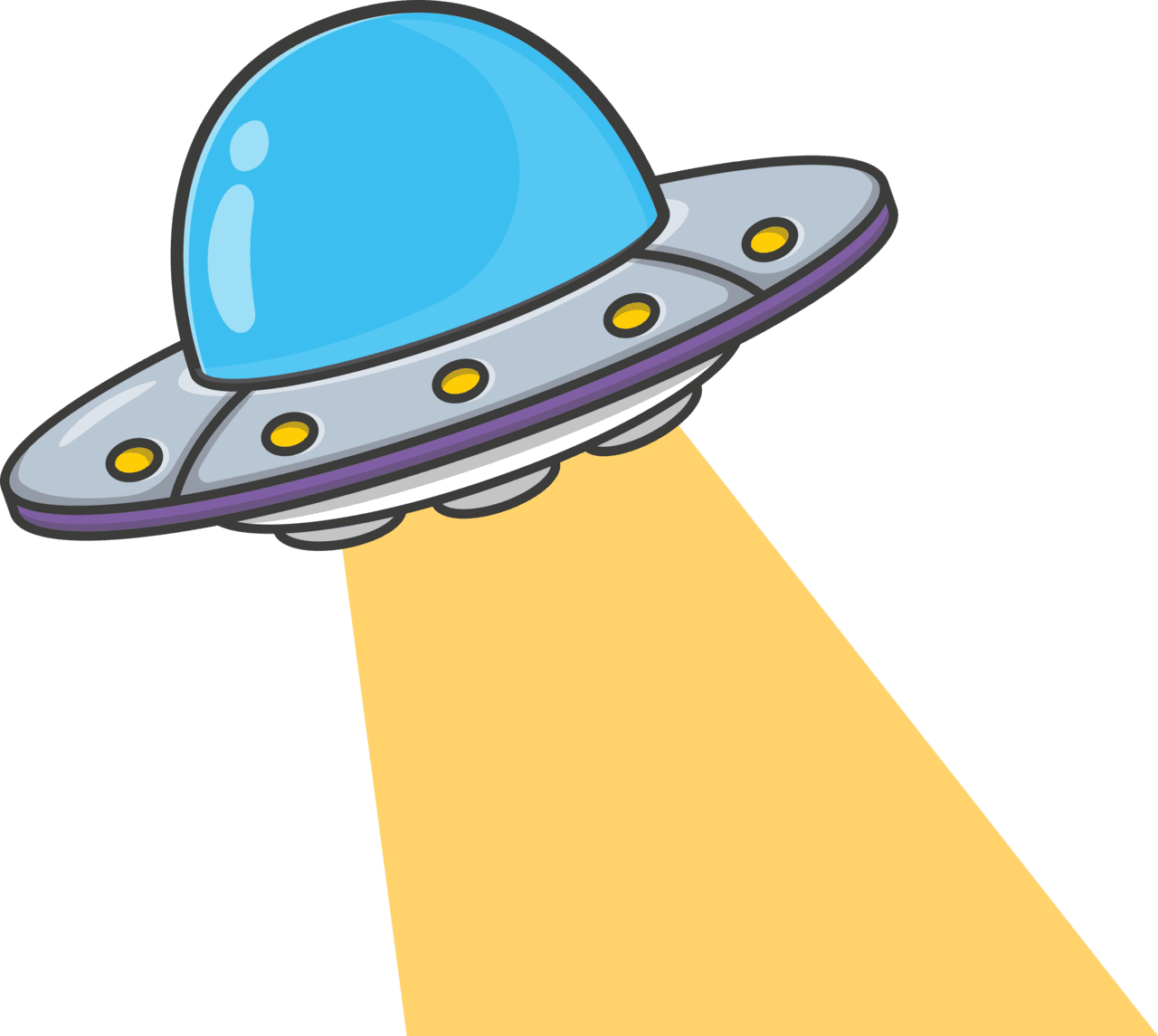 Ufo headline space wall sticker clipart vector