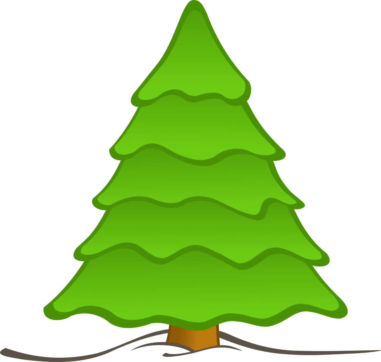 Christmas tree png plain clipart vector