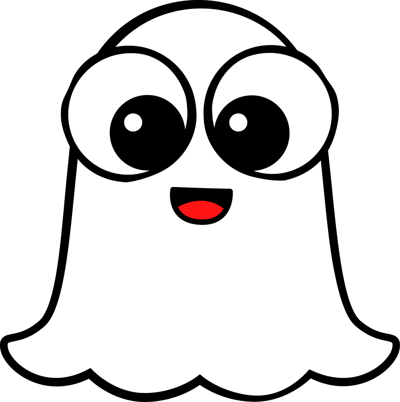 Cute ghost page clipart image