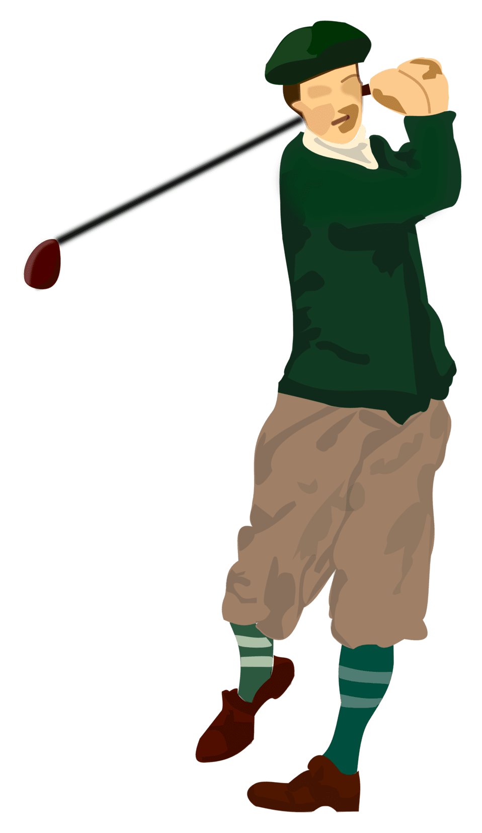 Golf club clipart image golfer id