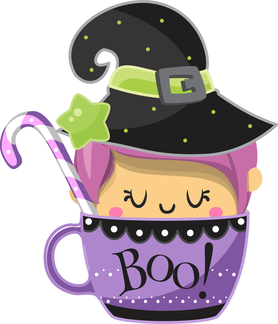 Witch hat pin page clipart photo 3