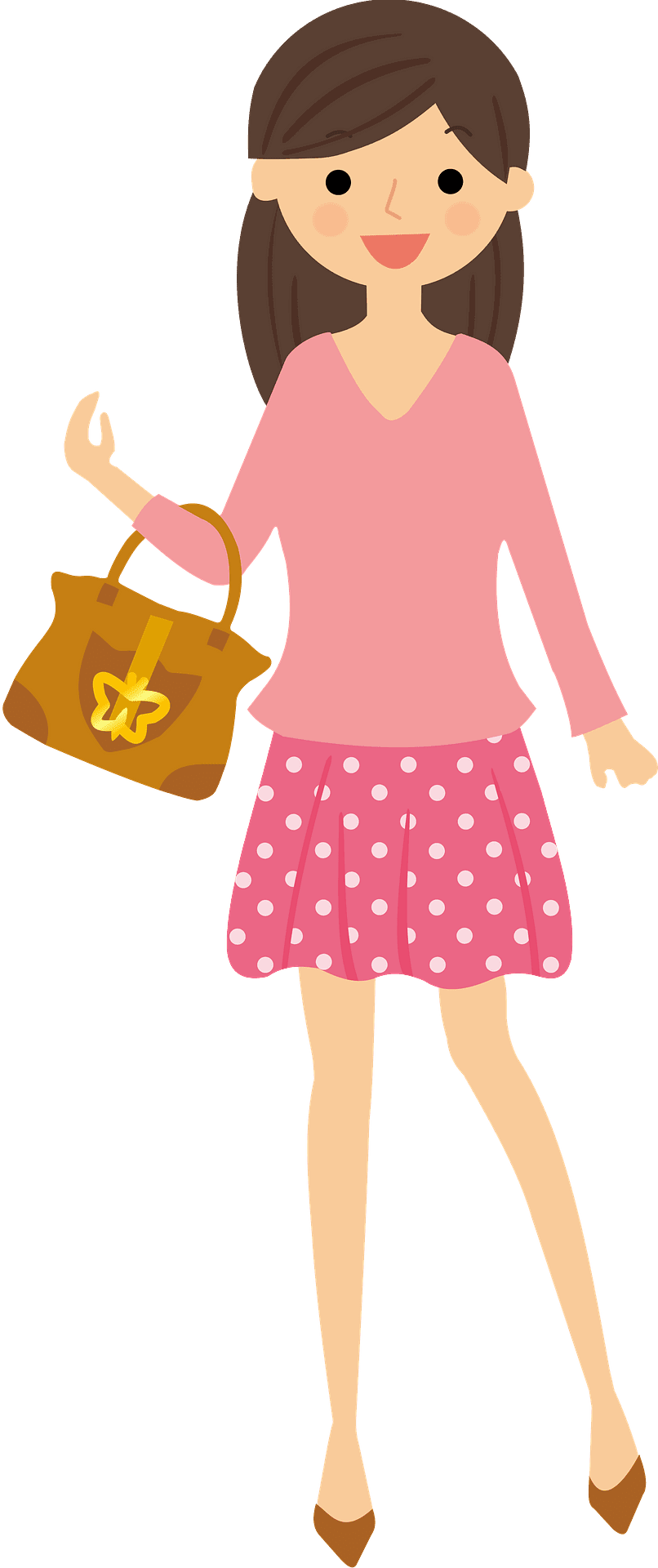 Girl shopping vector clipart images