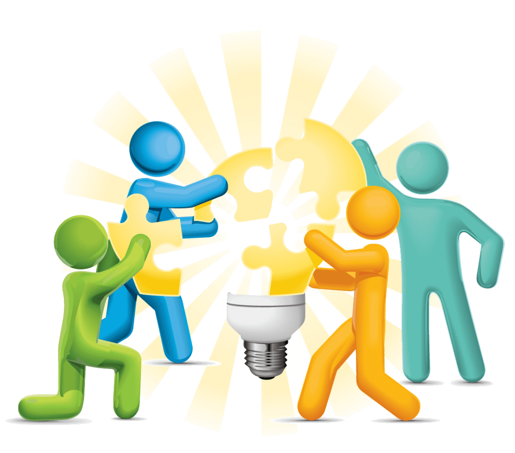 Leadership management innovation gemba creativity teamwork clipart vector