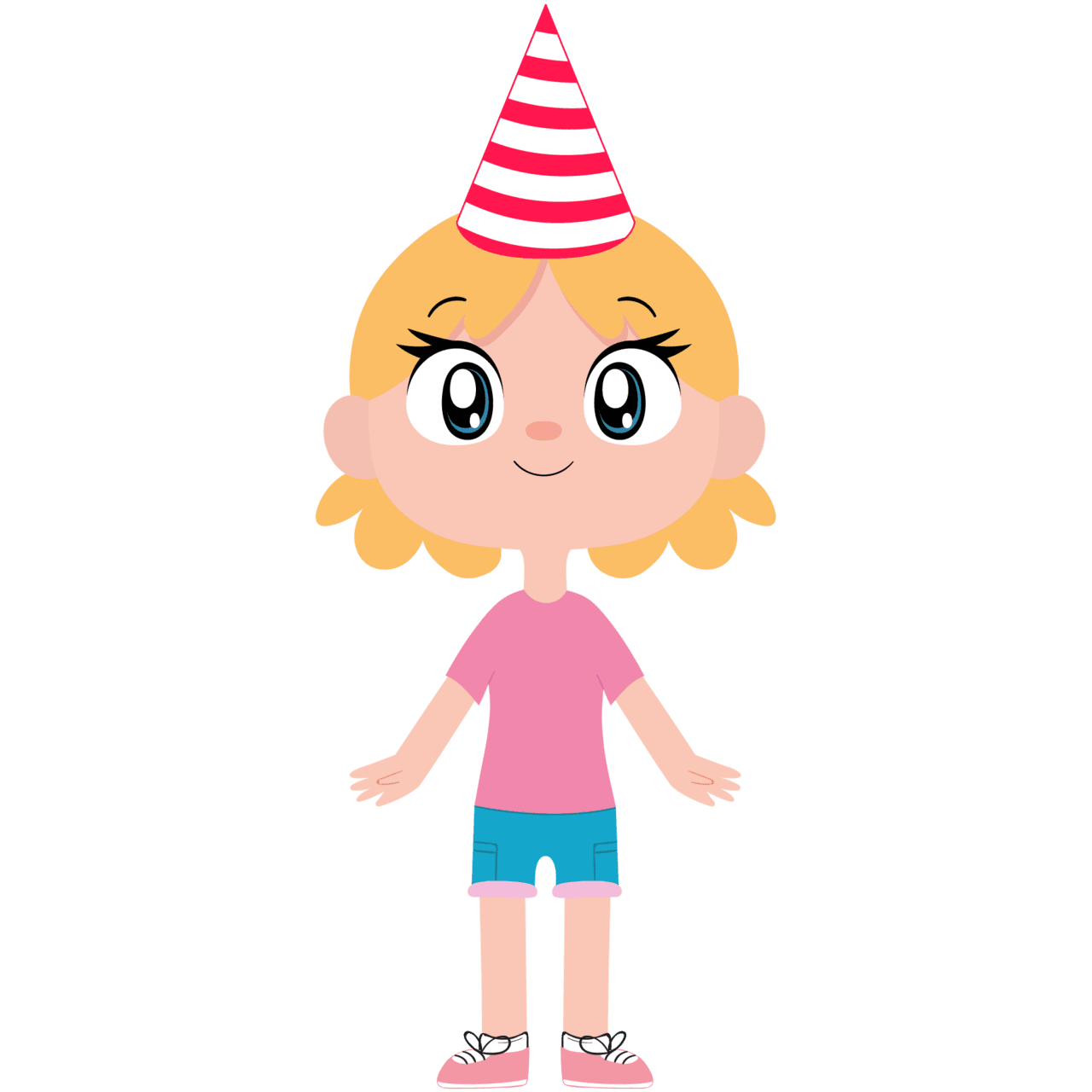 Birthday hat pin page clipart picture