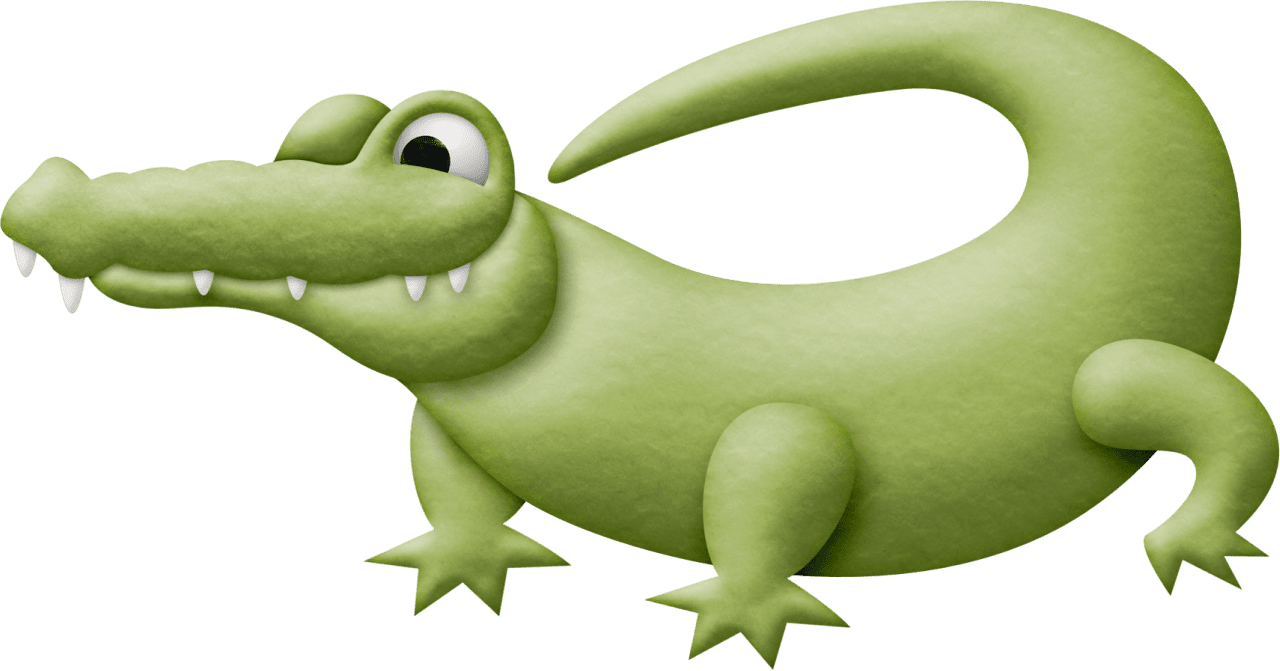 Crocodile pin page clipart vector