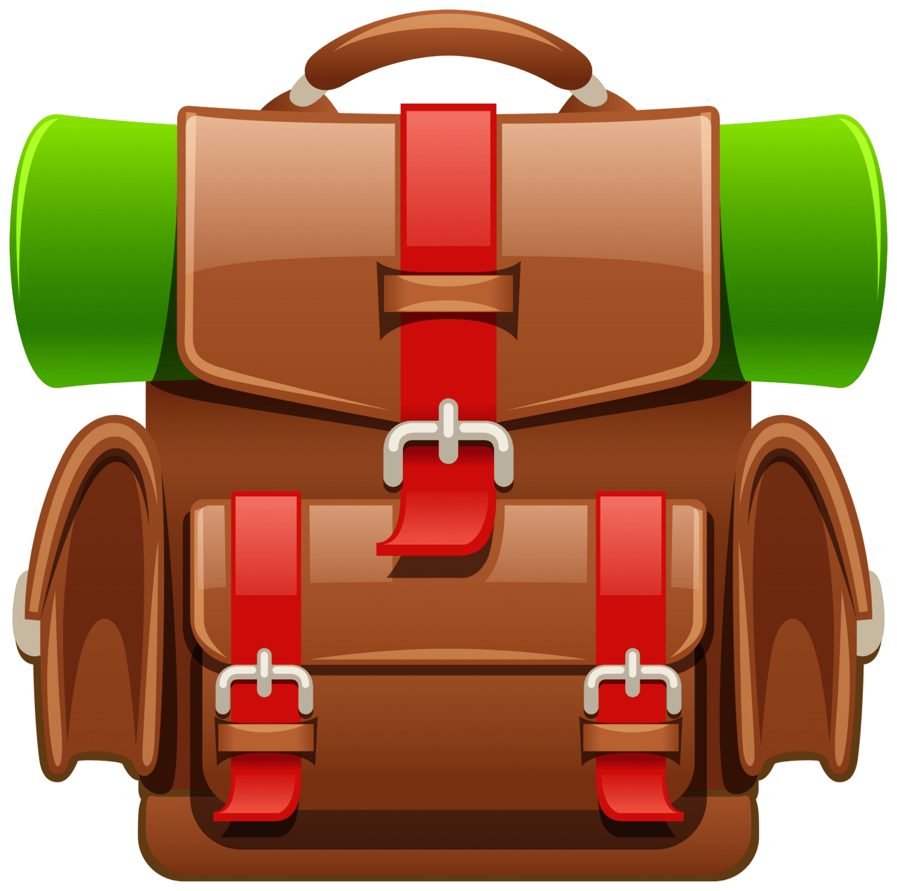 Camp ing backpack clipart vector