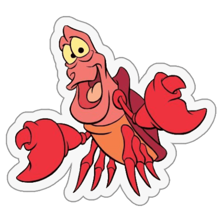 Lobster toppers sebastian la sirenita clipart transparent