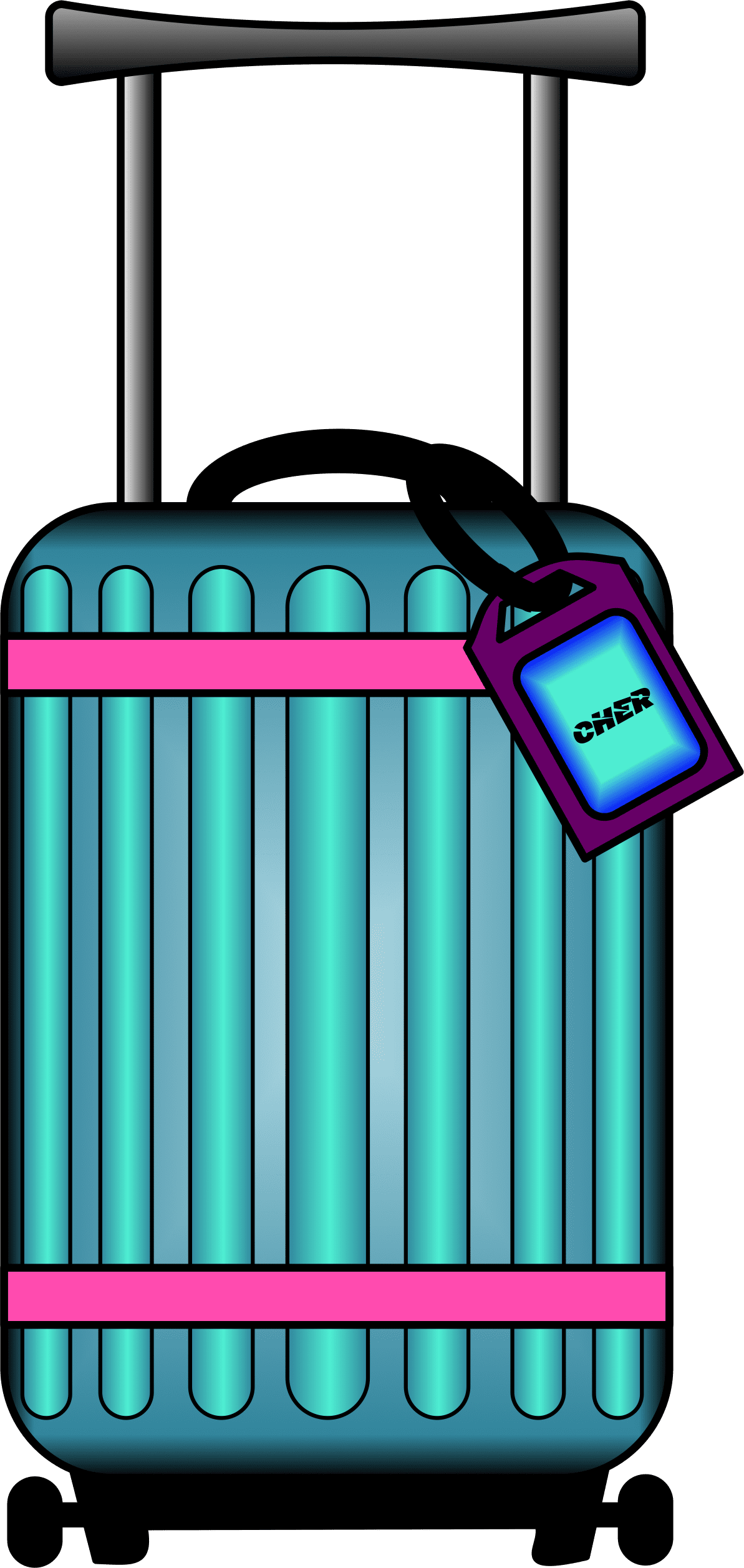 Suitcase pin page clipart free 2