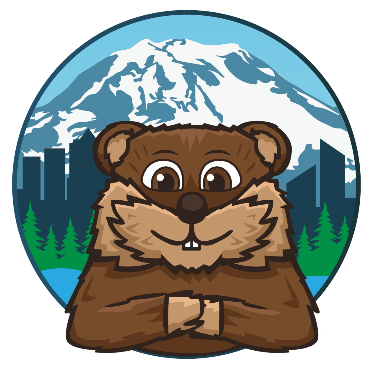 Groundhog home co clipart image