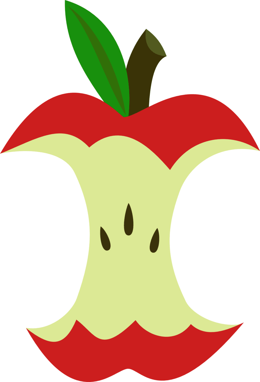 Fruits apple core cutie mark request by the smiling pony deviantart clipart transparent