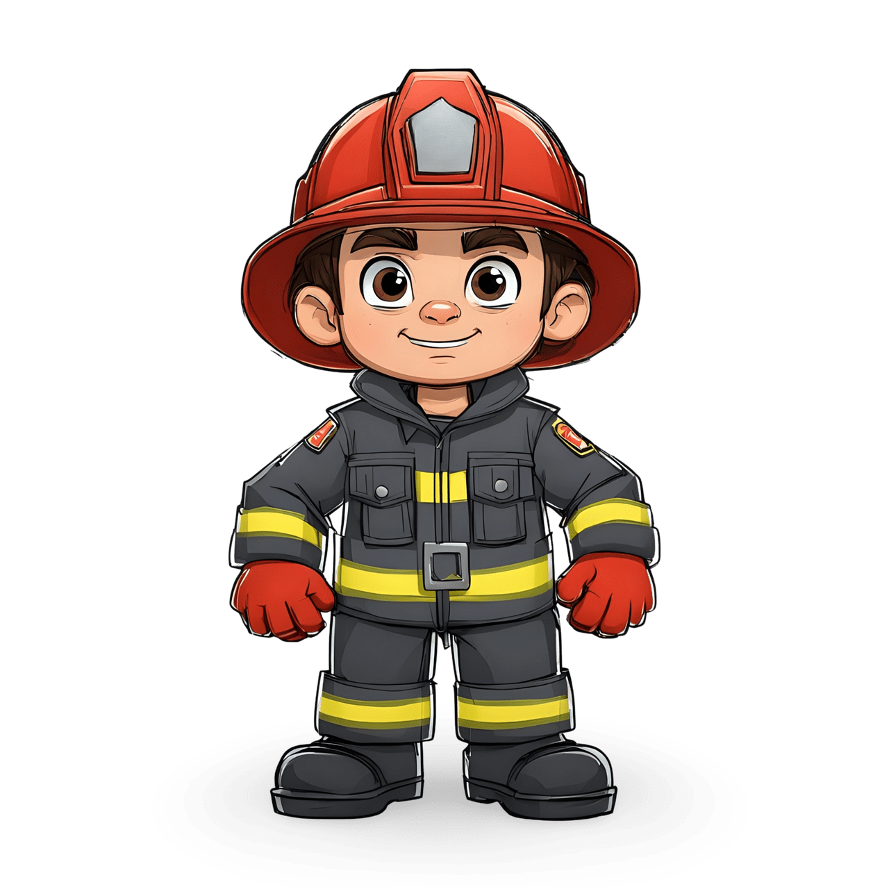 Fire fighter fireman firefighter cartoon image clipart