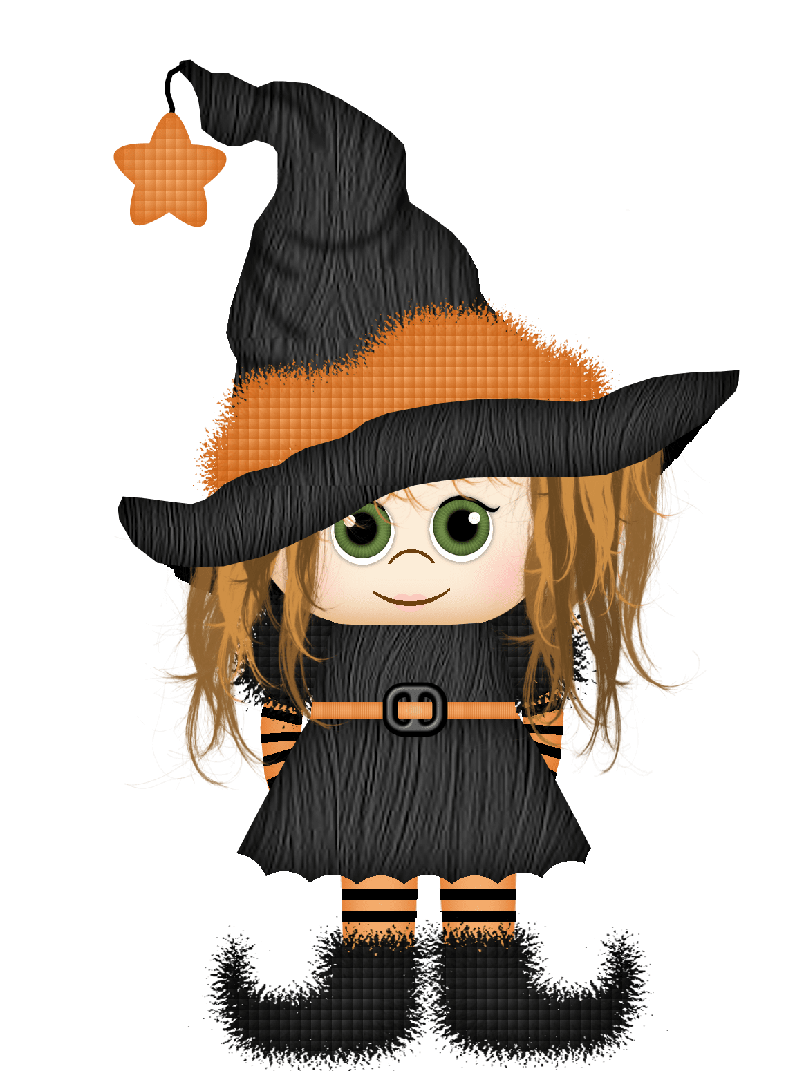 Witch hat pin page clipart photo 2