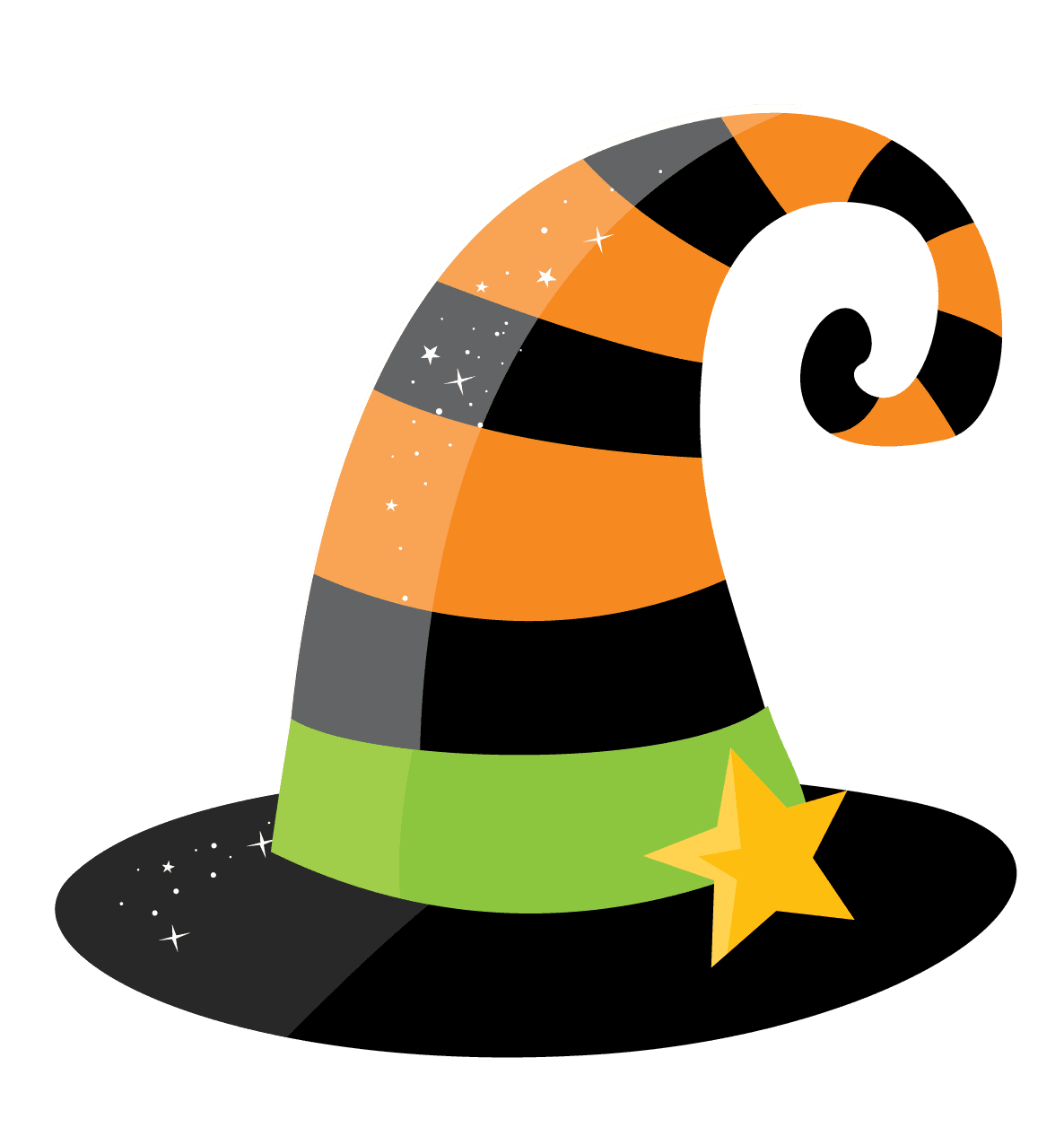 Witch hat pin page clipart free 2