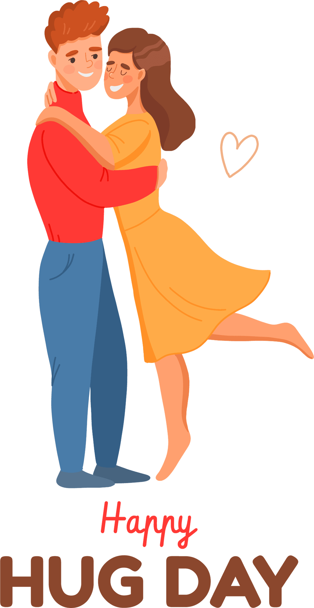 Happy couple hugging love concept hug day clipart photo