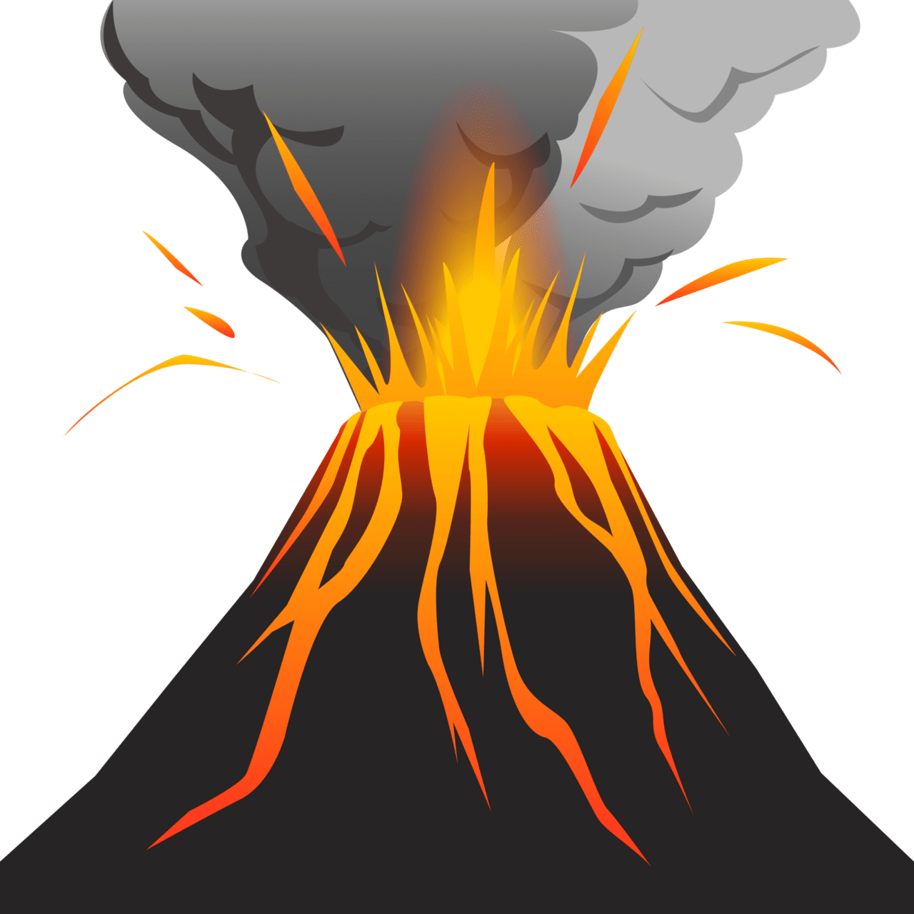 Volcano emoji for clipart photo